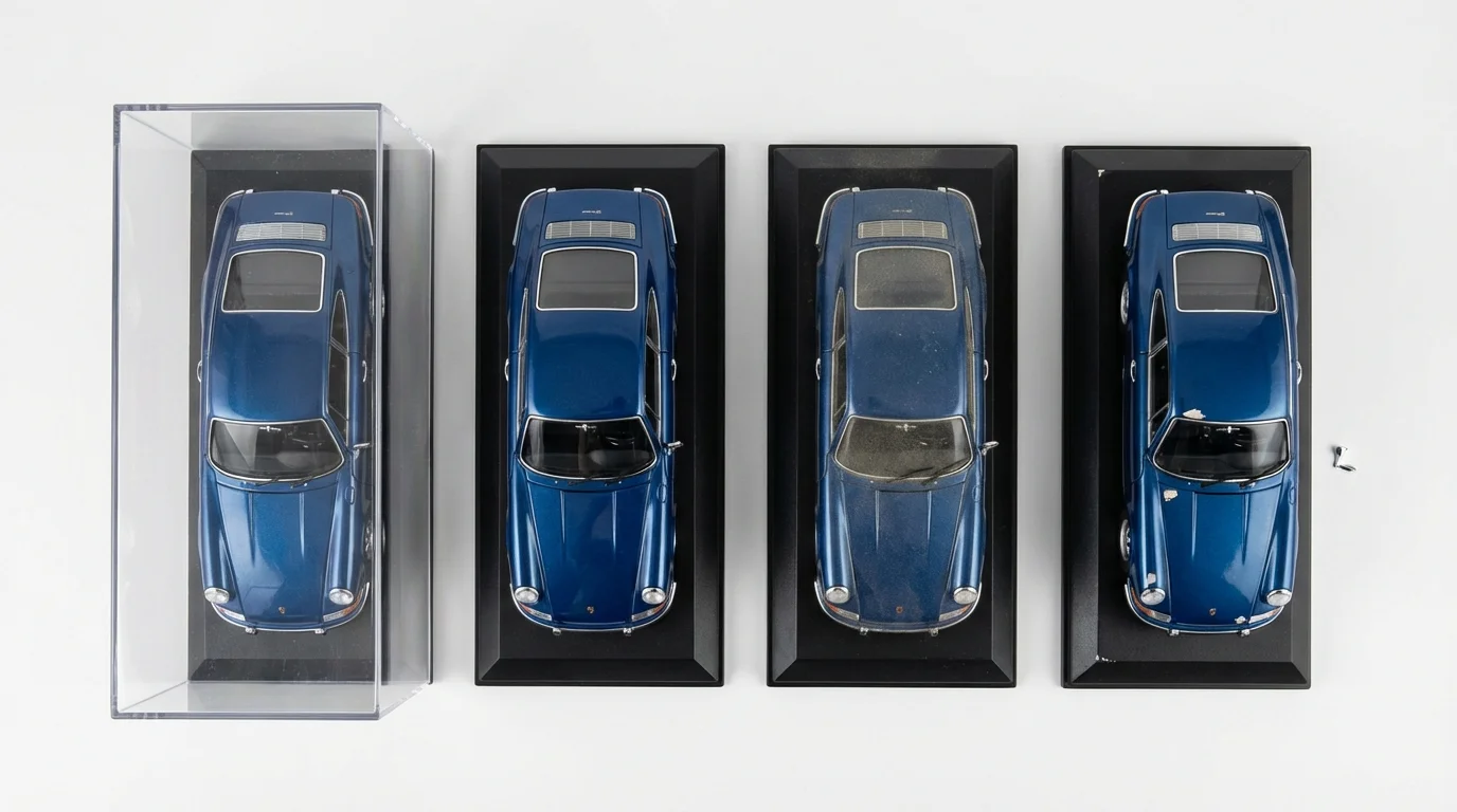 Zustandsvergleich: Preisunterschied zwischen originalverpackten und ausgestellten Modellen